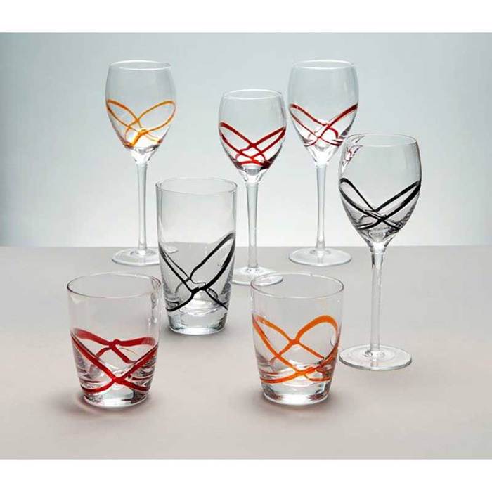 Cryspo Trio Set 6 Temaxion Potiri Nerou Kolonato apo Fusito Gyali 'X-TREME BLACK' 5298953